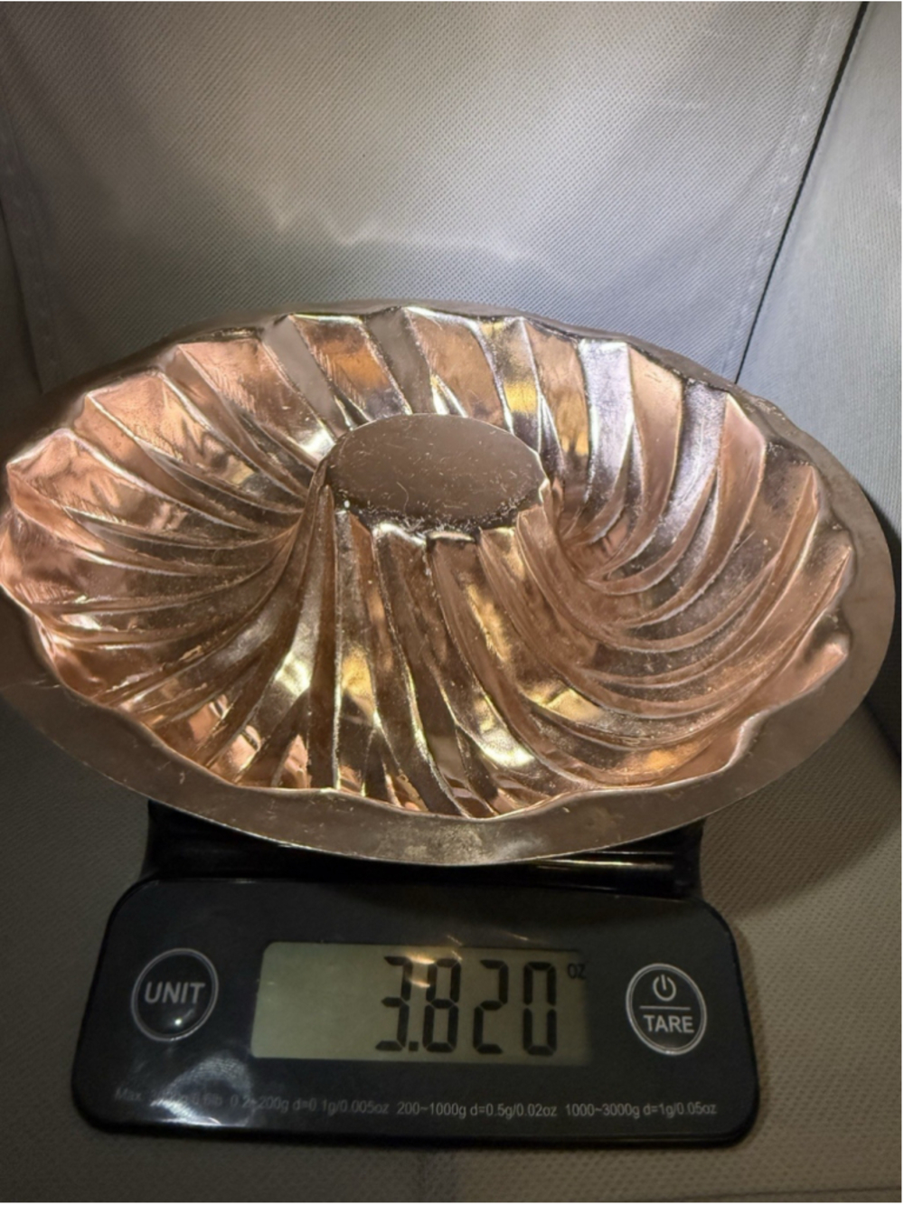 Vintage Copper Pink Jello Mold Swirl Pattern Wall Kitchen Decor 8"